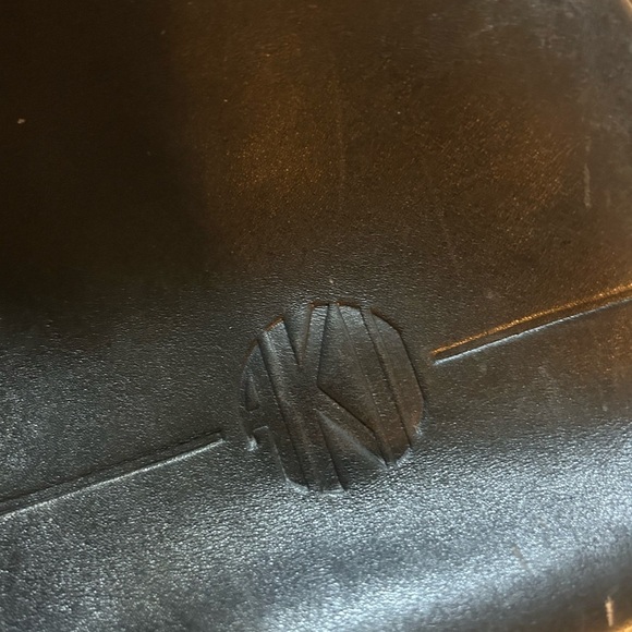 Anne Klein Black Leather Bucket Bag - Picture 6 of 10